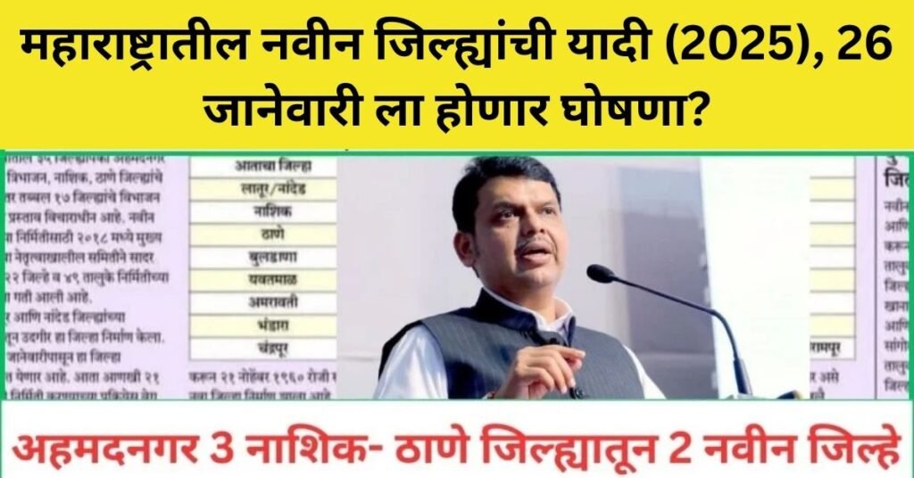 list of new districts in maharashtra 2025